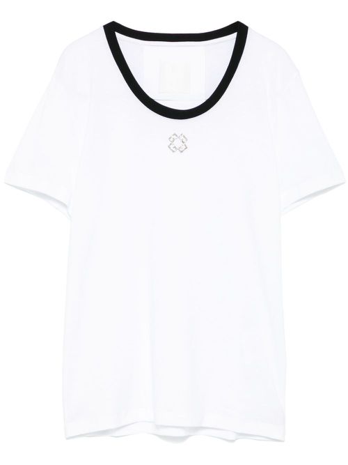 Crystal-embellished 4g T-shirt - White