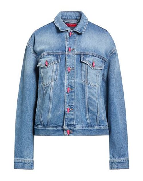 Woman Denim outerwear Blue Size S Cotton