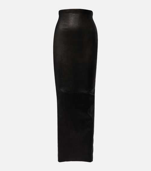 Dirt Pillar leather maxi skirt