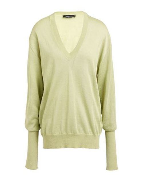 Woman Sweater Light green Size 10 Linen, Silk