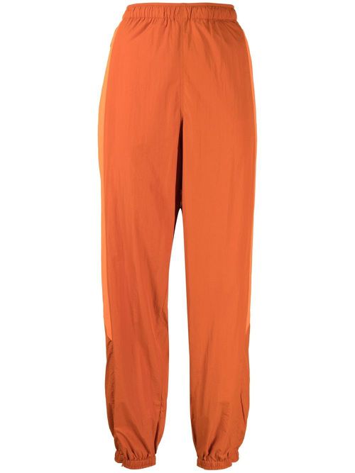 Contrasting-panel tracksuit bottom - Orange