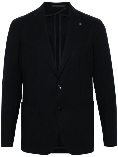 Notched-lapels single-breasted blazer - Blue