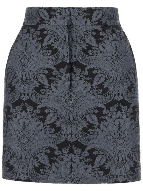 Jacquarded mini skirt - Blue