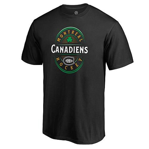 Men's Fanatics Black Montreal Canadiens St. Patrick's Day Forever Lucky T-Shirt - Size Large