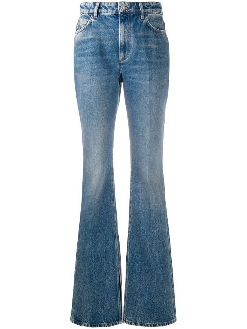 High-waisted bootcut jeans - Blue