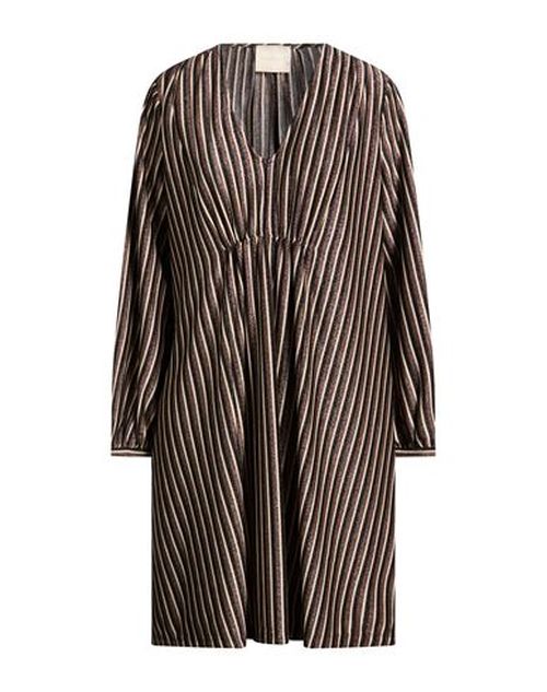 Momoní Woman Mini dress Copper Size 6 Polyester, Viscose, Metallic Polyester, Polyamide, Elastane