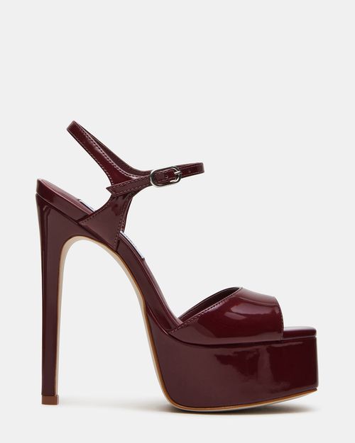 Steve Madden Women's Cologne Strappy Heels - Wine - - Synthetic