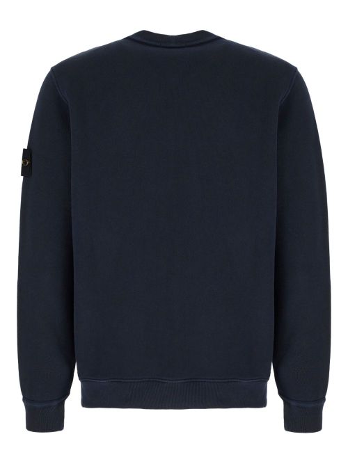 Garment-Dyed Cotton Sweatshirt — Navy