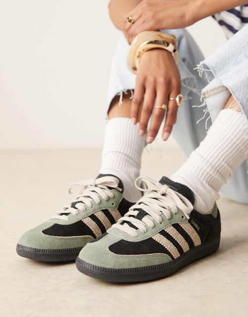 Samba sneakers in dark green