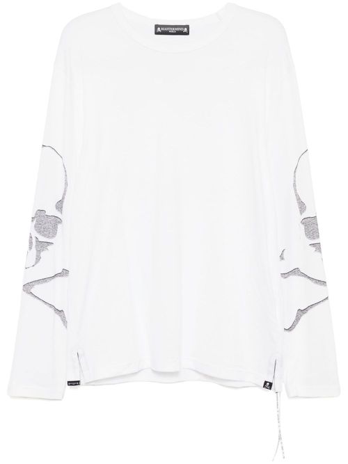 Logo print long-sleeves T-shirt - White