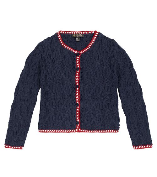 Loro Piana Kids Cable-knit cotton cardigan