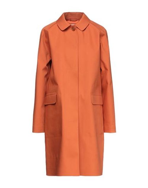 Woman Overcoat & Trench Coat Rust Size M Cotton, Polyester, Polyurethane