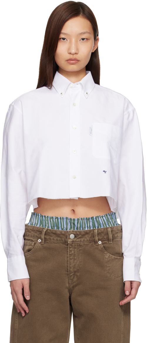 White Cropped Shirt