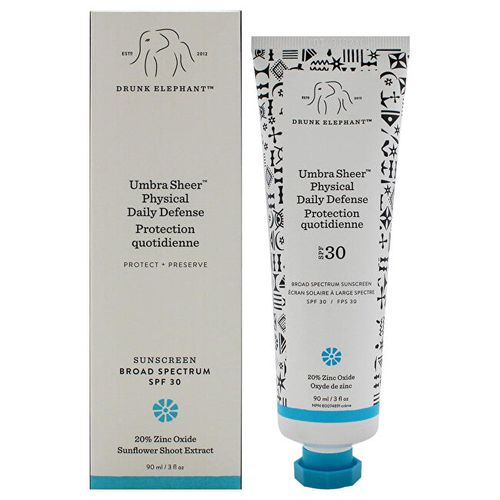 Drunk elephant Facial sun cream SPF 30 Umbra Sheer Physical Daily Defense