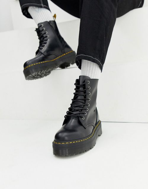 Jadon 8-eye platform boots in black