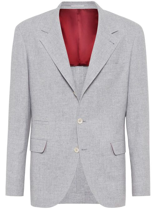 Single-breasted blazer - White
