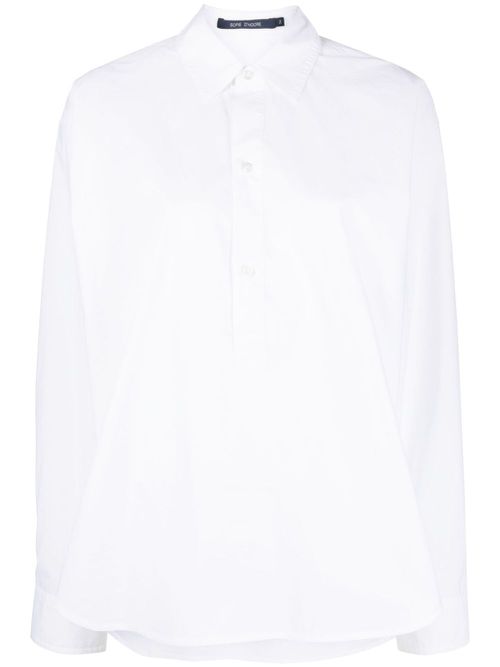 Long-sleeve cotton shirt - White