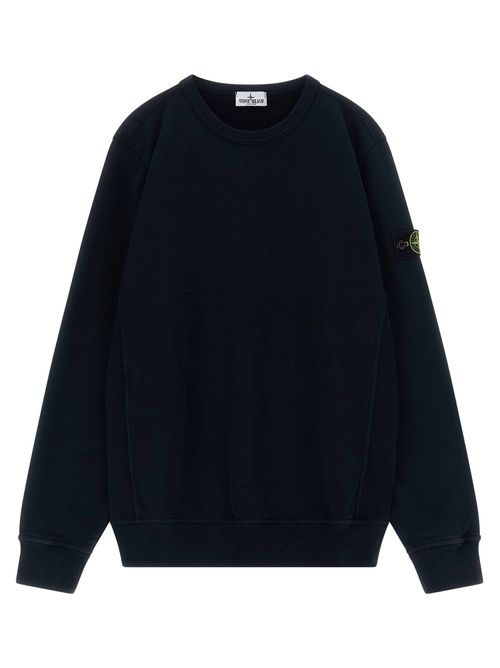 Badge Logo Crew Neck Sweatshirt — Navy