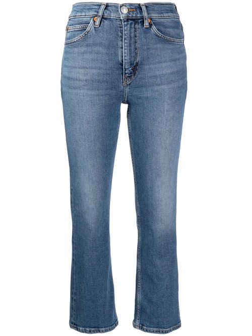 70s straight-leg cropped jeans - Blue