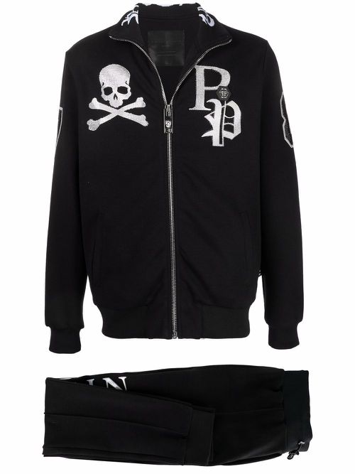 Logo-print track pants - Black