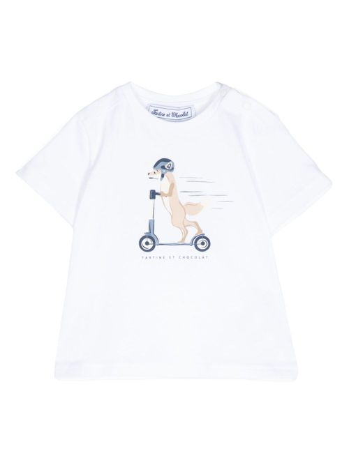 Graphic-print cotton T-shirt - White