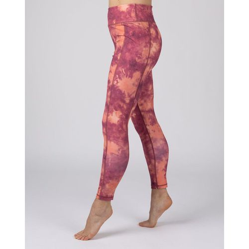 Saltrock Chakra Womens Tie Dye Leggings in Dark Pink