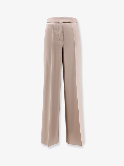 Virgin Wool, Mohair and Silk Trousers — Beige
