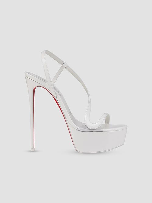 Women's Rosalie Alta 150MM Patent Leather Platform Sandals - Bianco