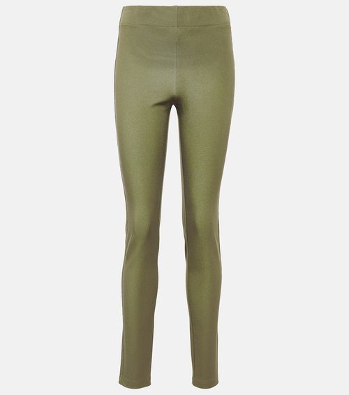 Mid-rise gabardine leggings
