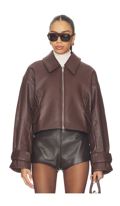 NICHOLAS Paris Moto Jacket in Chocolate. 0. Also , 4, 6