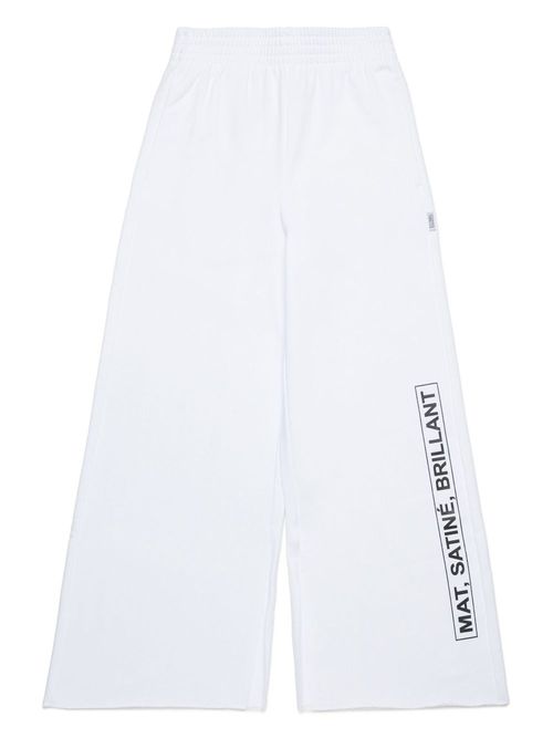 Cotton track pants - White