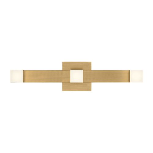 Satin Brass LED Bathroom Vanity Light from the Brander Collection