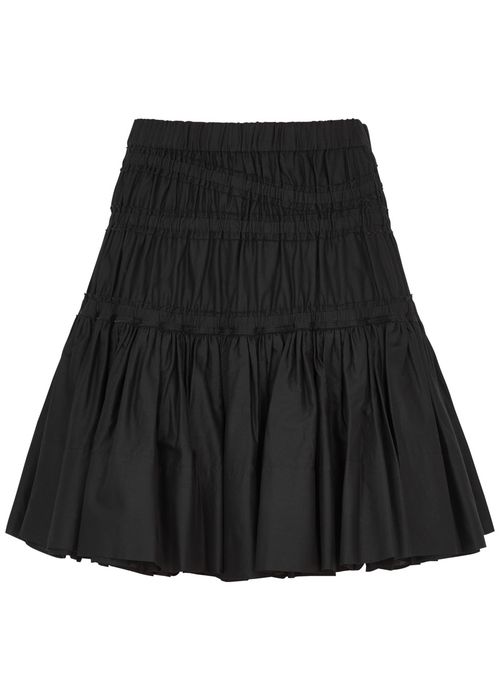 Jardin Smocked Cotton Mini Skirt