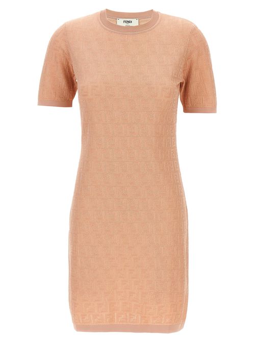 Fendi - Ff Cotton Dress Dresses Pink