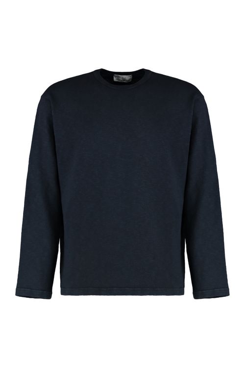 Navy Blue Long Sleeve Cotton T-Shirt