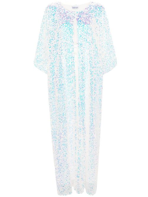 Lily sequinned maxi dress - White