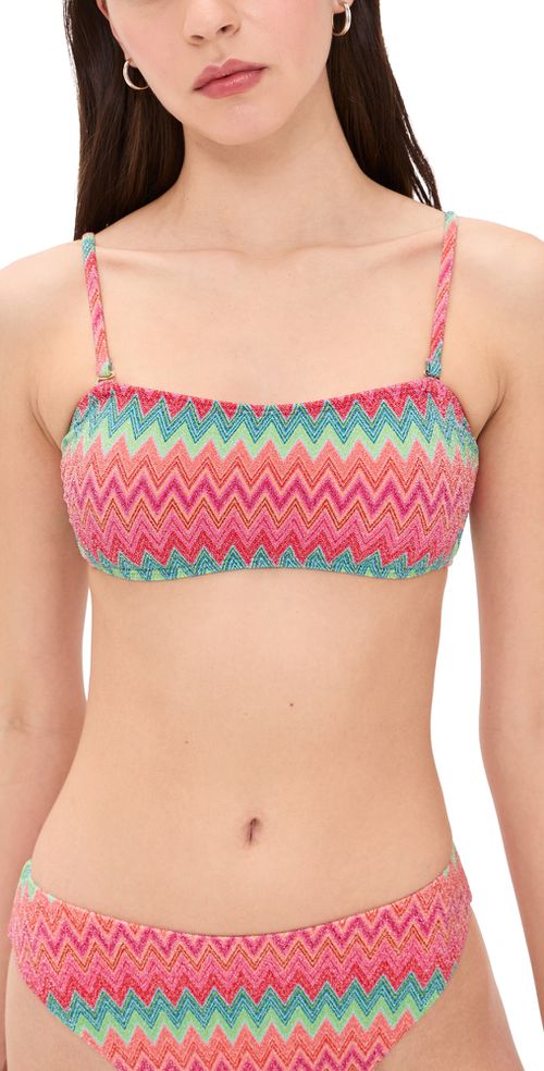 Kelsey Bikini Top Strawberry Ice Chevron