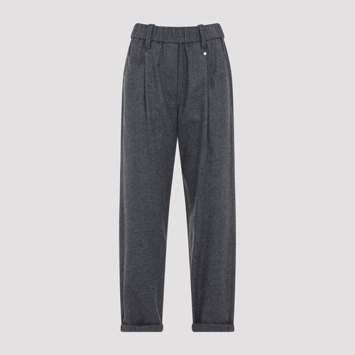 Pull-On Pants in Virgin Wool Cashmere Blend