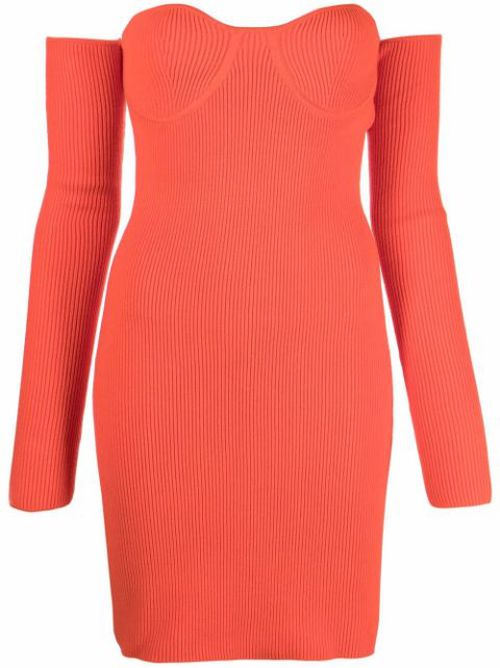 Contour sweetheart-neck mini dress