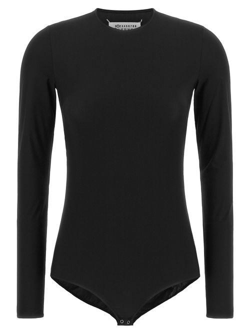 Technical Stretch Jersey Bodysuit — Black