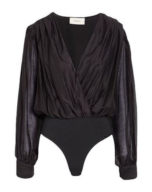 Woman Bodysuit Black Size S Lyocell, Polyester