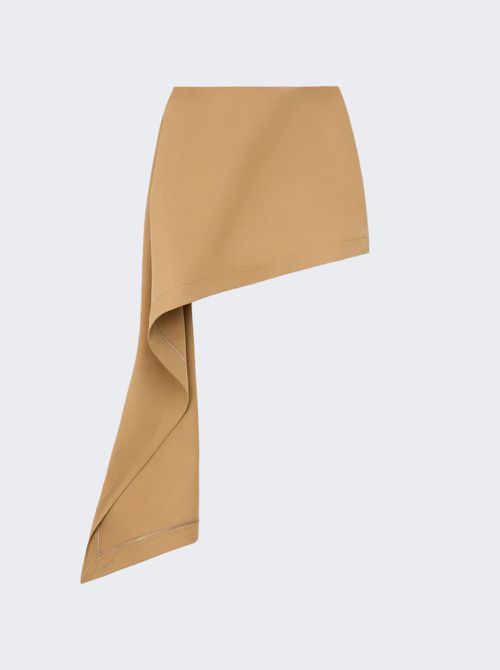 Cotton And Silk Skirt Beige