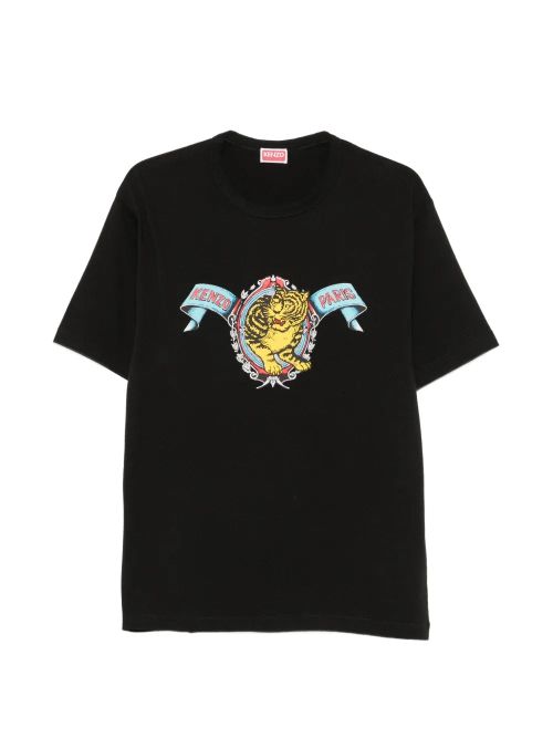 Jumping Tiger-Print T-Shirt