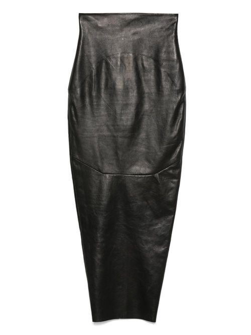 Leather maxi skirt - Black