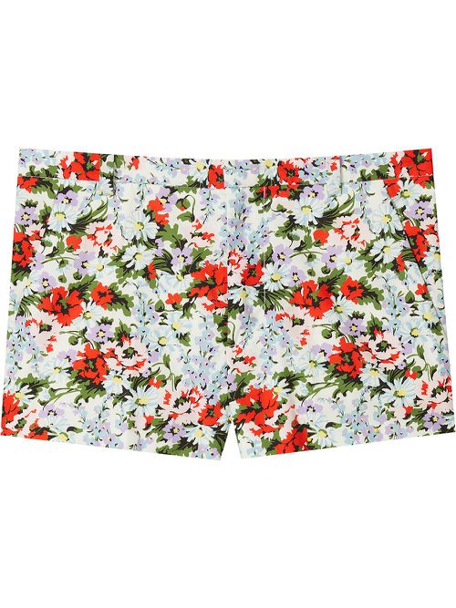Floral-print shorts - Blue