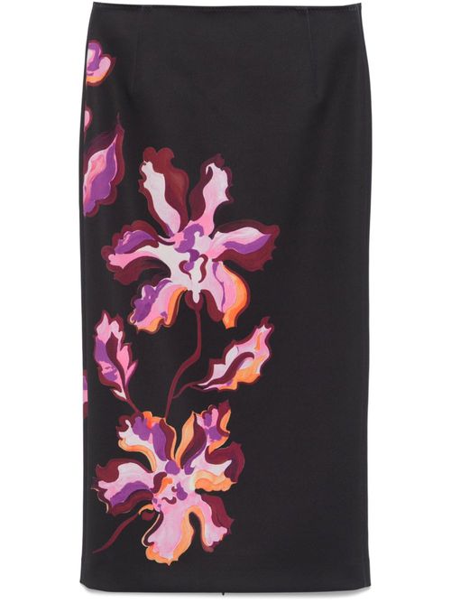 Flame Flower skirt - Black