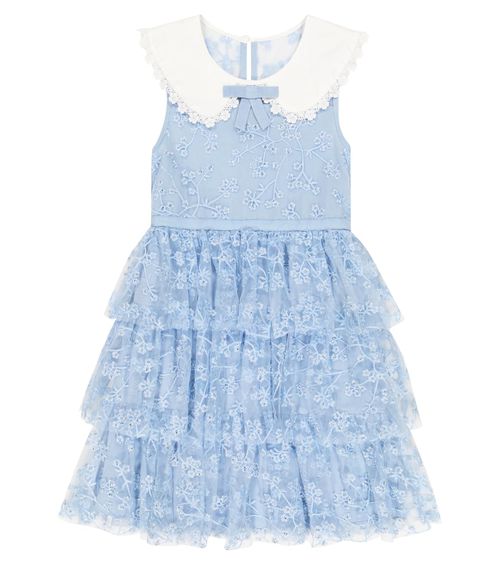 Self-Portrait Kids Embroidered floral dress