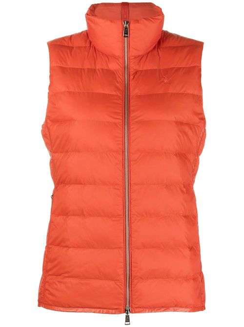 Zip-up padded gilet - Red