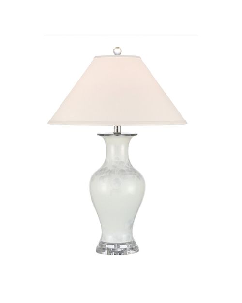 Off-White Clear Table Lamp from the Crystalline Collection