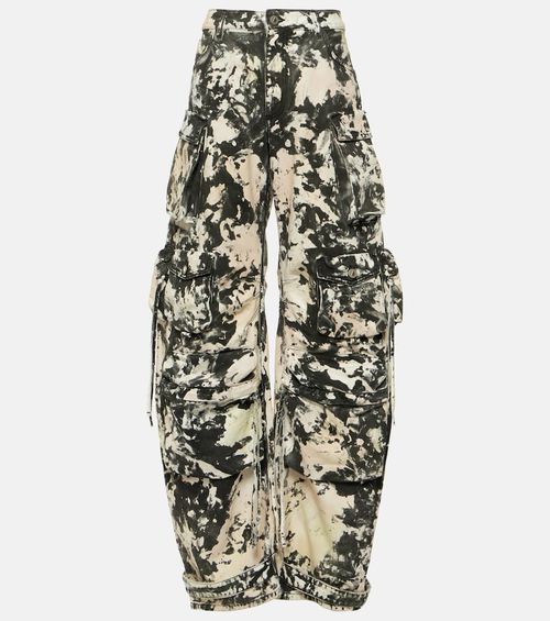 Fern printed mid-rise cargo jeans